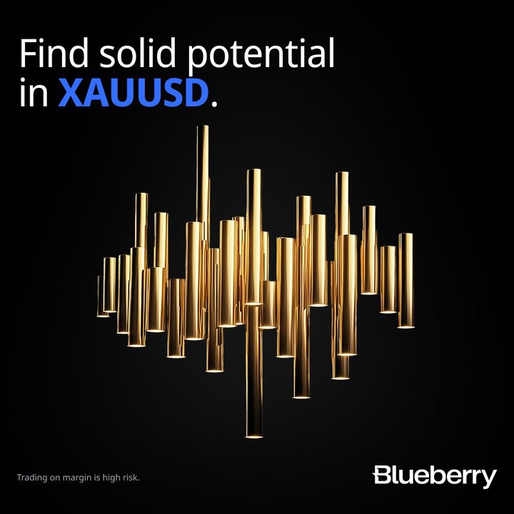 Blueberry Funded banner: find solid potential in XAUUSD